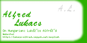 alfred lukacs business card